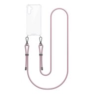 TopQ Cover Armor Samsung A14 with pink cord transparent 132259 - Phone Cover