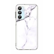 TopQ Cover Samsung A16 solid Marble white 132378 - Phone Cover