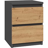 Topeshop Bedside table Malwa M2 Antracit Artisan - Night Stand
