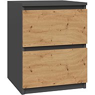 Topeshop Bedside table Malwa W2 Antracit Artisan - Night Stand
