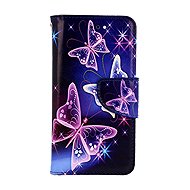 TopQ Case iPhone 16e Blue with butterflies 132411 - Phone Case
