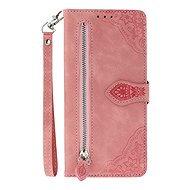 TopQ Xiaomi Redmi Note 14 5G book case with zipper pink 136679 - Phone Case
