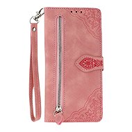TopQ Xiaomi Redmi Note 14 Pro 5G book case with zipper pink 136873 - Phone Case