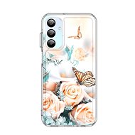 TopQ Image Samsung A15 Image solid Rose with butterfly 128678 - Phone Cover