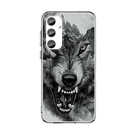 TopQ Image Samsung A55 Image solid Black and white wolf 126457 - Phone Cover
