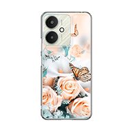 TopQ Image Xiaomi Redmi 13C Image solid Rose with butterfly 128714 - Phone Cover