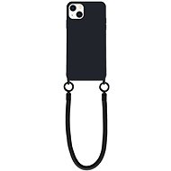 TopQ Minimalist Wrist Strap iPhone 14 black 126745 - Phone Cover