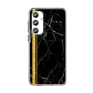 TopQ STYLE Samsung A55 solid Marble black-gold 126246 - Phone Cover