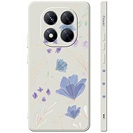 TopQ Cover Design Xiaomi Redmi Note 14 Pro 5G Blue Flowers 136830 - Phone Cover