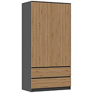 Topeshop Wardrobe Malwa SS-90 Antracit Artisan - Wardrobe