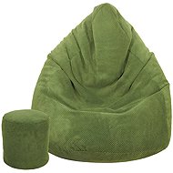 TopKing Seat bag XXXXL + footrest XL plush, khaki - Bean Bag