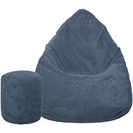 TopKing Seat bag + footrest XL corduroy Lincoln, garnet, 125 cm - Bean Bag