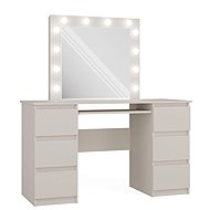Topeshop Dressing table Marina T/L+KUB with LED mirror Cashmere - Dressing Table