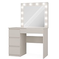 Topeshop Dressing table Marina with LED mirror Cashmere - Dressing Table