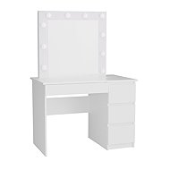 Topeshop Marina Dressing table T/L+MIJ/P with LED mirror, white - Dressing Table