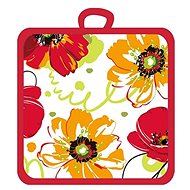 TORO POT MAT 17X17CM RED FLOWERS - Pot Holder
