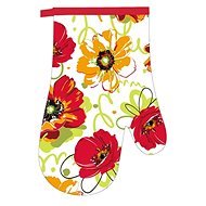 TORO KITCHEN HAT WITHOUT MAGNET 18x27 RED FLOWERS - Oven Mitt