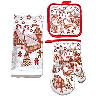 Toro Kitchen Set Pad, Oven Glove, Tea Towel Gingerbread Village - Oven Mitt