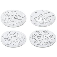 TORO CAKE DECORATING STENCIL,20CM,4 DESIGNS, PLASTIC - Template