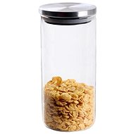 TORO BOX BOROSILI. GLASS, STAINLESS STEEL LID 1500ML CLEAR10x25CM - Storage Jar