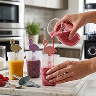 TORO Sculpture for 4 ice creams, 14,7 × 5,5 × 13 cm, flamingo - Ice Pop Mould