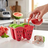 TORO Ice cream molds plastic 4 pcs, melon - Ice Pop Mould