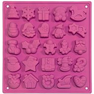 Toro Silicone mould Christmas 17,8 × 18,7 × 1,3 cm 25 pcs pink - Baking Mould
