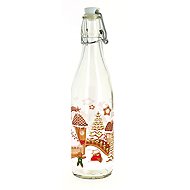 Toro Bottle with Swing Top Lid 1L Gingerbread Village - Liquor Bottle