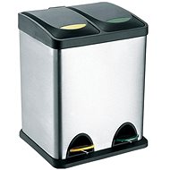 Toro Stainless-steel Rubbish Bin with Plastic Lid for 16 litres - Basket