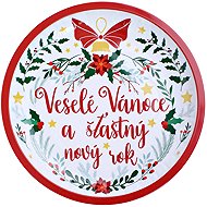 Toro Round Tin Tray 26cm Merry Christmas - Tray
