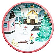Toro Tin Tray 26cm Round Village - Tray
