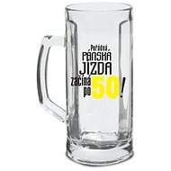 BEER GLASS - THE RIDE STARTS AFTER 50!, 500 ML - Glass