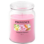 Provence Gyertya üvegben, fedéllel 510g, Trópusi virágok - Gyertya