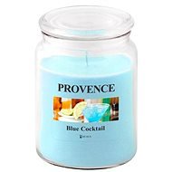 Provence Gyertya üvegben, fedéllel 510g, Blue Cocktail - Gyertya