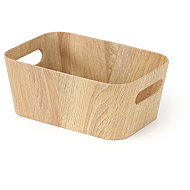 TORO Storage basket 26 × 18 × 11 cm, wood colour - Storage Box