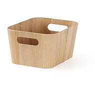 TORO Storage basket 23 × 30,5 × 15,2 cm, wood colour - Storage Box