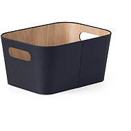 TORO Storage basket 23 × 30,5 × 15,2 cm, black - Storage Box