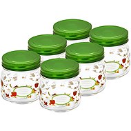 Toro Preserving Jar with Lid 250ml, 6pcs, Vegetable Design - Canning Jar