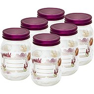 Toro Preserving Jar with Lid 500ml, Lavender, 6 pcs - Canning Jar