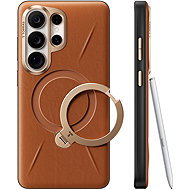 Torras Ostand Q3 VegSkin Amber Brown for Samsung Galaxy S26 Ultra - Phone Cover