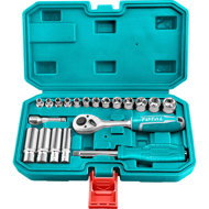 Total Sockets, set of 20, 1,4", industrial, CR-V(50BV30) - Socket Wrench Set