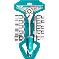 Total Sockets 1/2", set of 12, industrial, CrV - Socket Wrench Set