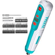 Total AKU mini screwdriver, 4 V, USB charging, with bit set - Cordless Screwdriver