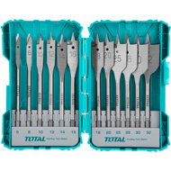 Total Flat wood drill bits set 12 pcs, 152 mm - Drill Set