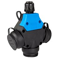 TP electric 1 × 16 A / IP54 - Rubber three-way switch, three-phase, French sockets 250 V, blue - Socket