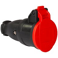 TP electric 1 × 16 A / IP54 - Rubber connection socket with spring cap - Socket