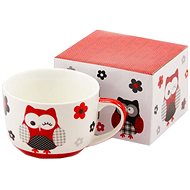HOME ELEMENTS Porcelain Mug 500ml - Red Owl - Mug
