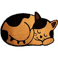 HOME ELEMENTS Coconut Mat + Plastic, Cat, 43x73cm - Doormat