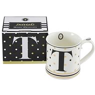 HOME ELEMENTS Porcelain mug - Letter T - Mug