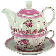 HOME ELEMENTS Tea Set for One, Rose - Set of Cups